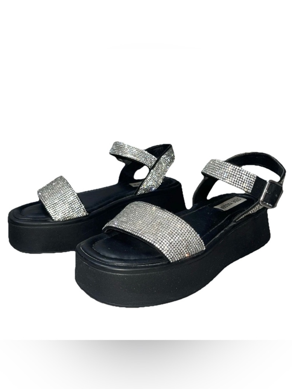 Steve Madden Platform Sandals 9 Girlhoodcore Sparkly Glitter Maximalist Glam